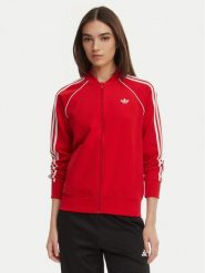 Adidas Bluza adicolor SST Classic KD3782 Czerwony Regular Fit. Czerwone bluzy bez kaptura damskie Adidas, xs, z bawełny. Za 329.99 zł.