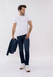 Jeansy męskie, Slim Fit, D-DEXTER 50. Niebieskie jeansy męskie Volcano. Za 189.99 zł.