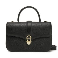 Torebka Aigner. Czarne torebki klasyczne damskie Aigner, bez wzorów, bez dodatków. Za 1,729.00 zł.