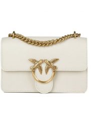 Pinko Skórzana torebka w kolorze kremowym - 21 x 12 x 6 cm rozmiar: onesize. Brązowe torebki klasyczne damskie Pinko, bez wzorów, z materiału, bez dodatków. Za 900.49 zł.