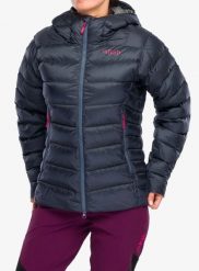 Kurtka puchowa damska Rab Electron Pro Hoody. Szare kurtki damskie RAB, na zimę, l, bez wzorów, z materiału, bez kaptura. Za 1,083.49 zł.