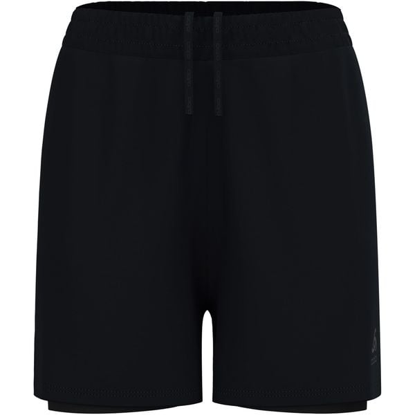 Spodenki damskie Odlo ESSENTIAL 4 INCH 2-in-1 short. Czarne szorty damskie Odlo, bez wzorów, sportowe. Za 269.99 zł.