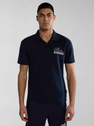 Napapijri Koszulka polo "Colville" w kolorze granatowym rozmiar: S. Niebieskie koszulki polo męskie Napapijri, s, bez wzorów, bez ramiączek. Za 83.42 zł.