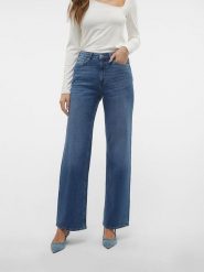 Vero Moda Dżinsy - Comfort fit - w kolorze niebieskim rozmiar: W29/L32. Niebieskie jeansy damskie Vero Moda, z podwyższonym stanem. Za 127.35 zł.