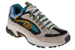 Buty sportowe Sneakersy męskie Skechers Stamina-Cutback. Białe buty sportowe na co dzień męskie Skechers, z materiału, bez zapięcia, trekkingowe. Za 299.99 zł.