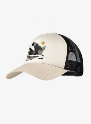 Czapka z daszkiem Buff Trucker Cap - mook cream. Brązowe czapki z daszkiem damskie Buff, bez wzorów, z bawełny. Za 109.99 zł.