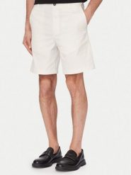 HUGO Szorty materiałowe Genar261S 50567293 Kremowy Slim Fit. Białe szorty męskie Hugo, z bawełny, bez kołnierzyka. Za 399.99 zł.