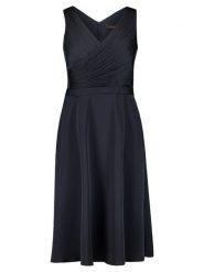 Vera Mont Sukienka w kolorze granatowym rozmiar: 46. Niebieskie sukienki damskie Vera Mont, bez wzorów, bez kołnierzyka, bez ramiączek, maxi, kopertowe. Za 227.31 zł.