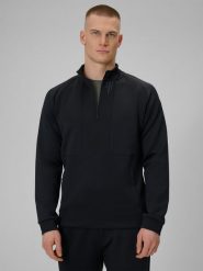 4F Bluza treningowa regular szybkoschnąca męska - czarna XL. Czarne bluzy bez kaptura męskie 4f, l, z materiału. Za 199.99 zł.