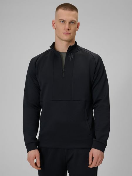 4F Bluza treningowa regular szybkoschnąca męska - czarna XL. Czarne bluzy bez kaptura męskie 4f, l, z materiału. Za 199.99 zł.