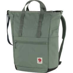 Plecak miejski Fjallraven High Coast Totepack - patina green. Zielone plecaki damskie Fjällräven, bez wzorów. Za 365.00 zł.