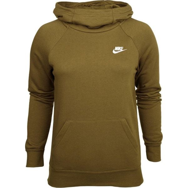 Bluza sportowa damska Nike Essentials Fnl Po Flc. Zielone bluzy bez kaptura damskie Nike, bez wzorów, bez ramiączek, bez kaptura. Za 239.77 zł.