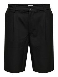 Only & Sons Szorty materiałowe Lou 22032473 Czarny Regular Fit. Czarne szorty męskie Only & Sons, bez wzorów, z materiału. Za 129.99 zł.