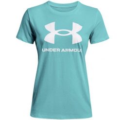 Koszulka fitness damska Under Armour Live Sportstyle Graphic Ssc. Czarne bluzki damskie Under Armour, xs, bez wzorów, bez ramiączek. Za 69.99 zł.
