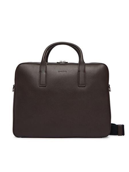 Calvin Klein Torba na laptopa Raised Commuter LV04D3157G Brązowy. Brązowe torby na laptopa damskie CALVIN KLEIN, ze skóry. Za 512.99 zł.