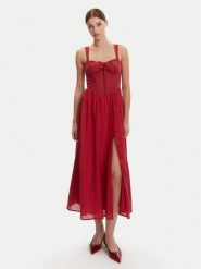 BARDOT Sukienka koktajlowa 59237DB Czerwony Regular Fit. Czerwone sukienki damskie BARDOT, bez wzorów, wizytowe, bez kołnierzyka, bez ramiączek. Za 549.99 zł.