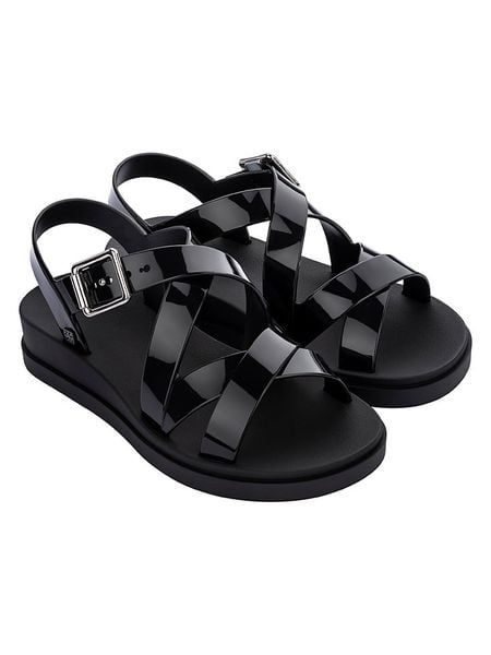 Zaxy Sandały "Plena" w kolorze czarnym na koturnie rozmiar: 40. Czarne sandały damskie Zaxy, bez wzorów, bez obcasa, na koturnie. Za 66.31 zł.