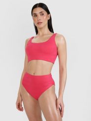 4F Góra od bikini damska - różowa XS. Czerwone bikini damskie 4f, bez wzorów. W wyprzedaży za 49.99 zł.