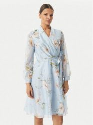 Rinascimento Sukienka koktajlowa CFC0128000003 Niebieski jasny Regular Fit. Niebieskie sukienki damskie RINASCIMENTO, m, bez wzorów, z lyocellu, wizytowe, bez kołnierzyka, bez ramiączek. Za 819.99 zł.