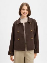 Marie Lund Damowa kurtka wełniana Kobiety Wełna brązowy, M. Brązowe kurtki damskie Marie Lund, m, bez wzorów, z wełny, bez kaptura. Za 499.95 zł.