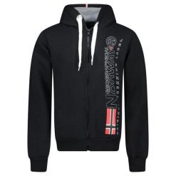 Bluza męska Geographical Norway Fogora Black czarna. Czarne bluzy z kapturem męskie Geographical Norway, m, z bawełny. Za 169.00 zł.