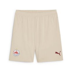 Męskie szorty FC Red Bull Salzburg 24/25 PUMA Granola Team Regal Red Beige. Brązowe szorty męskie Puma, z żakardem, bez kołnierzyka. Za 207.29 zł.