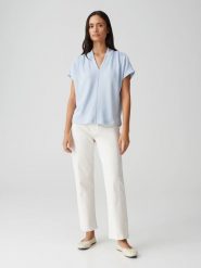 OPUS Koszulka "Sofranka" w kolorze błękitnym rozmiar: 44. Niebieskie bluzki damskie Opus, bez wzorów, bez kołnierzyka. Za 117.99 zł.