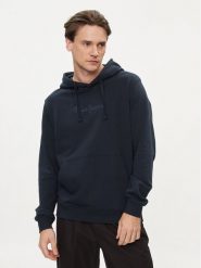 Pepe Jeans Bluza Joe Hoodie PM582573 Granatowy Regular Fit. Niebieskie bluzy bez kaptura męskie Pepe Jeans, m, z bawełny. Za 199.99 zł.