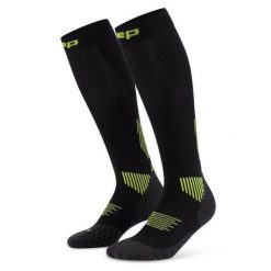 Męskie długie skarpety kompresyjne sportowe Core Run wysokie CEP. Czarne skarpetki męskie CEP, bez wzorów, z elastanu. Za 199.00 zł.