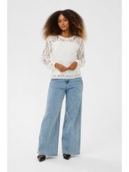 Cream Bluzka w kolorze białym rozmiar: XL. Białe bluzki damskie Cream, xl, bez wzorów, z koronki, bez kołnierzyka, bez ramiączek. Za 154.95 zł.