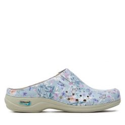 Klapki Nursing Care. Niebieskie klapki damskie Nursing Care, bez wzorów, bez obcasa. Za 439.99 zł.