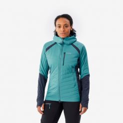 Kurtka alpinistyczna hybrydowa damska Simond Sprint. Niebieskie kurtki damskie SIMOND, s, bez wzorów, z materiału, bez kaptura. Za 329.99 zł.
