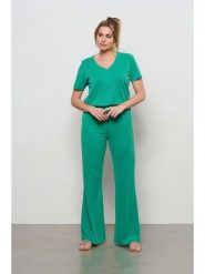 &Co Woman Koszulka "Marley" w kolorze zielonym rozmiar: M. Zielone bluzki damskie &Co Woman, m, bez wzorów, bez kołnierzyka, bez ramiączek. Za 147.45 zł.