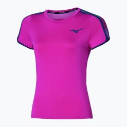 Koszulka damska Mizuno Frontier Tee W. Czerwone t-shirty damskie Mizuno, m, bez wzorów, z elastanu, bez kołnierzyka. Za 94.99 zł.
