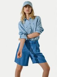ONLY Szorty materiałowe Charis 15337935 Niebieski Loose Fit. Niebieskie szorty damskie Only, bez wzorów, z lyocellu. Za 99.99 zł.