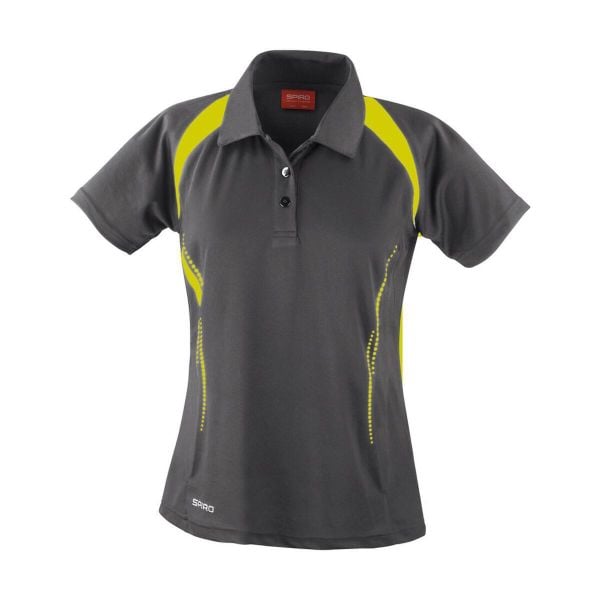 Damska koszulka polo Spiro Team Spirit. Szare bluzki damskie SPIRO, bez wzorów, sportowe, bez kołnierzyka, bez ramiączek. Za 168.50 zł.