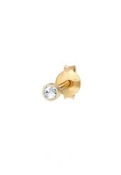 Elli Damskie kolczyki sztyfty Basic Round Single Piece z kryształem w srebrze próby 925 sterling silver Kolczyki 1 ct. Szare kolczyki damskie Elli, z kryształem, srebrne, na sztyftcie. Za 122.39 zł.