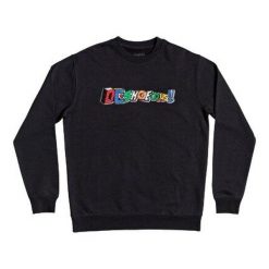 Bluza turystyczna męska DC Shoes Ransom. Czarne bluzy bez kaptura męskie DC Shoes, m, z bawełny. Za 165.00 zł.