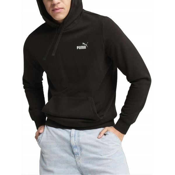 Bluza na co dzień Męska Puma Z Kapturem Kangurka Sportowa. Czarne bluzy sportowe męskie Puma, bez wzorów, sportowe, bez kołnierzyka, bez ramiączek. Za 229.00 zł.
