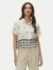 Vero Moda Koszula Kai 10345548 Beżowy Regular Fit. Brązowe koszule damskie Vero Moda, m, bez wzorów, z wiskozy, bez kołnierzyka, bez ramiączek. Za 179.99 zł.