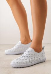 Niebieskie Ażurowe Tenisówki w Stylu Boho Tidira. Niebieskie trampki i tenisówki damskie Renee, w ażurowe wzory. Za 69.99 zł.