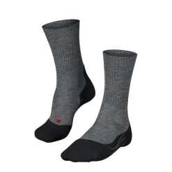 Skarpetki Falke TK2 Explore Wool. Czarne skarpetki męskie Falke, bez wzorów, z materiału. Za 172.00 zł.