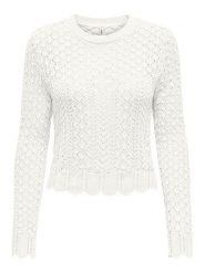 ONLY Sweter w kolorze białym rozmiar: S. Białe swetry klasyczne damskie Only, s, bez kołnierzyka. Za 83.42 zł.
