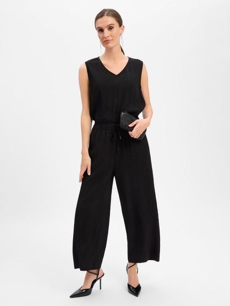 Opus Kombinezon Kobiety czarny, 42. Czarne kombinezony damskie Opus, bez wzorów, z wiskozy, eleganckie, bez kołnierzyka, bez ramiączek. Za 399.95 zł.