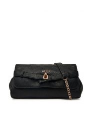 Guess Torebka Ella Logo HWPD97 46210 Czarny. Czarne torebki klasyczne damskie Guess, z aplikacjami, ze skóry, bez dodatków. Za 584.99 zł.