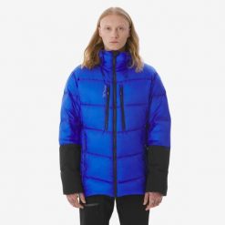 Kurtka alpinistyczna puchowa męska Makalu -27°C. Czarne kurtki treningowe męskie SIMOND, na zimę, l, bez wzorów, z bawełny, tenisowe. Za 889.99 zł.