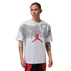 Koszulka sportowa męska Nike IQ0708100. Białe t-shirty sportowe męskie Nike, m, z bawełny, bez ramiączek, trekkingowe. Za 302.00 zł.