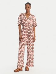 Max Mara Beachwear Kombinezon Egrege 2616641029 Pomarańczowy Regular Fit. Brązowe kombinezony damskie Max Mara Beachwear, m, bez wzorów, z wiskozy, bez kołnierzyka, bez ramiączek. Za 1,479.00 zł.