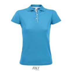 Damska Sportowa Koszulka Polo Performer. Niebieskie bluzki sportowe damskie SOL'S, m, z materiału, bez kołnierzyka, bez ramiączek. Za 82.99 zł.