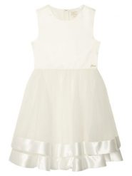 Guess Sukienka elegancka J6RK34 WM330 Biały Regular Fit. Białe sukienki dziewczęce Guess, z aplikacjami, z syntetyku, eleganckie, bez ramiączek. Za 369.99 zł.